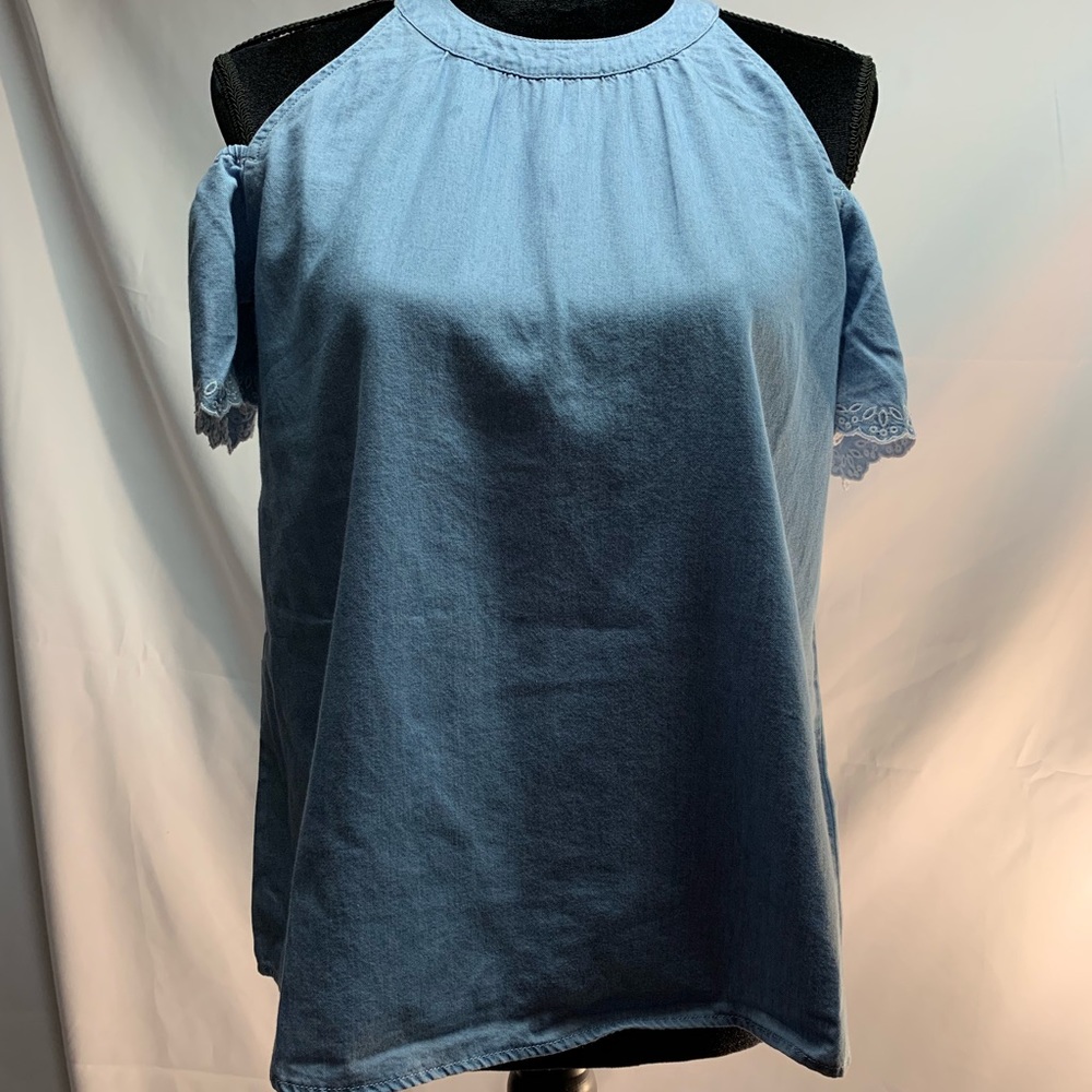 Abercrombie girls size 15/16 Chambray Blouse - Picture 3 of 5